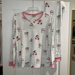The Beaufort Bonnet Company Pink Dear Santa Mommy & Me Match Pajamas
